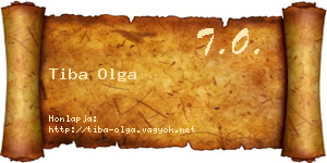 Tiba Olga névjegykártya